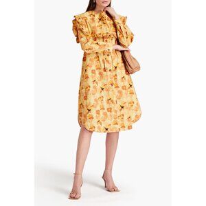 Rejina Pyo Hattie Floral-Print Organic Cotton-Poplin Dress Sz 8 (US) 12 (UK) NWT